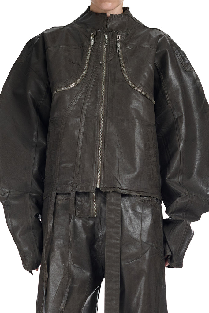 Glazed Denim Zip Jacket