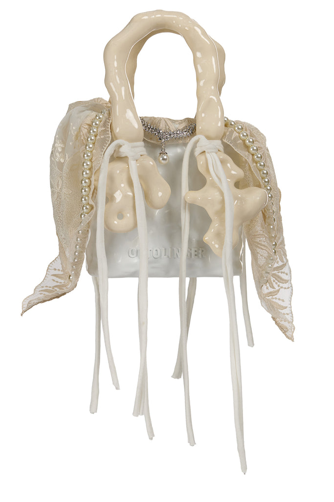 Dove Lace Ceramic Bag
