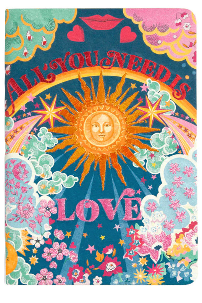 Liberty All You Need Is Love B5 kézzel készített hímzett napló Galisontól 