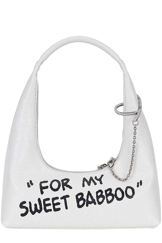 Margesherwood X Peanuts Hobo Cracked Leather Shoulder Bag