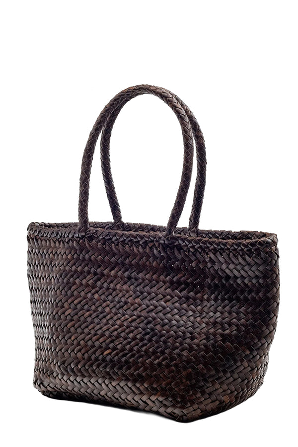 Small Grace Basket Woven Leather Bag
