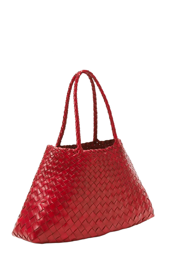 Big Santa Croce Woven Leather Bag