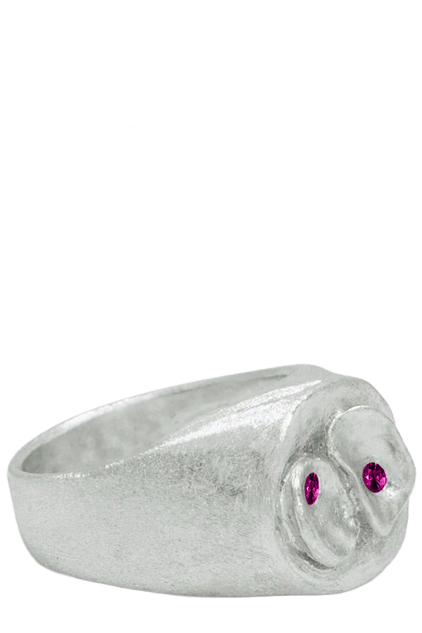 Vulkán gyűrű pink zafírral