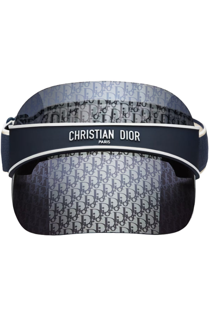 The Dior Club oblique visor in matte blue color from the brand DIOR