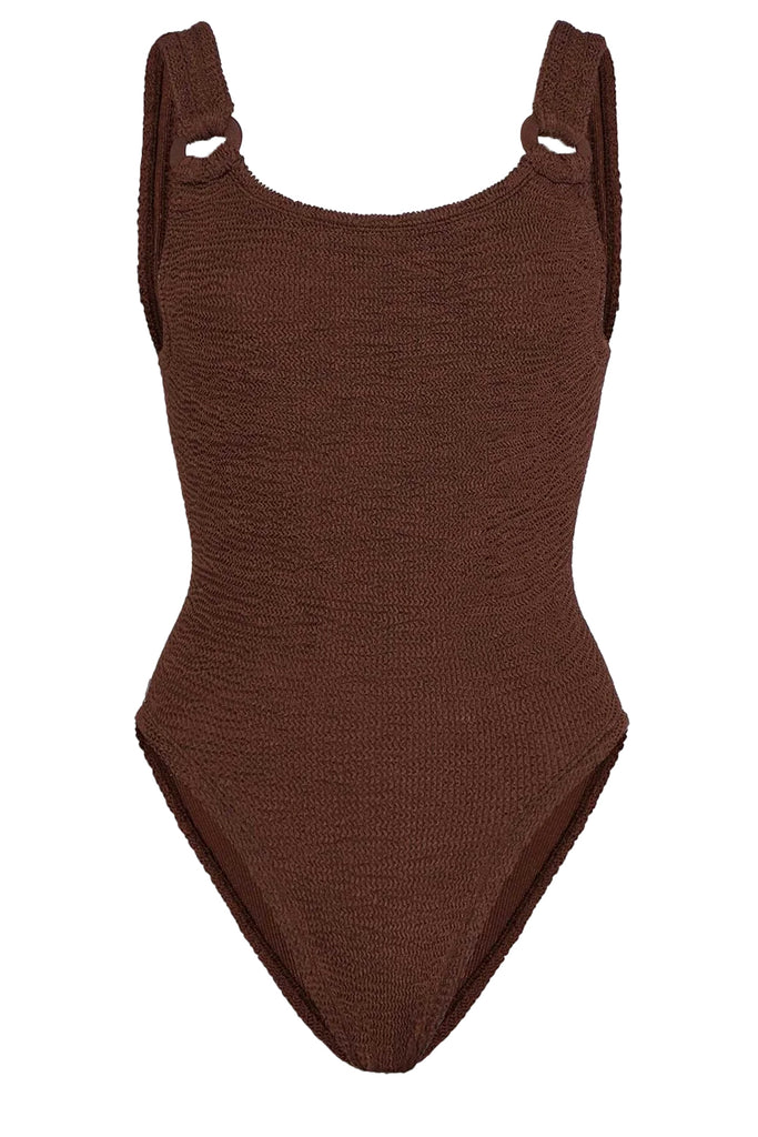 Domino Ring-Detail Swimsuit With Tonal Hoops