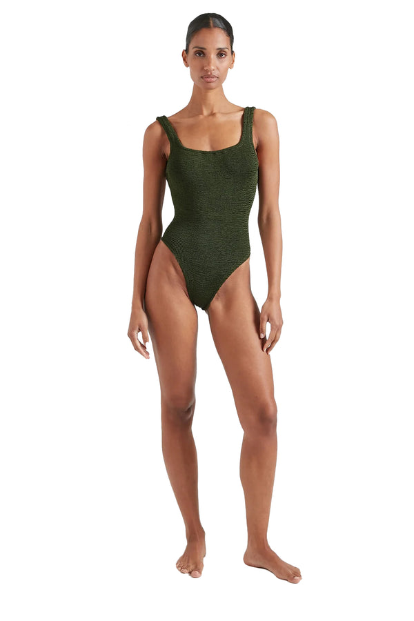 Square-Neck Swimsuit