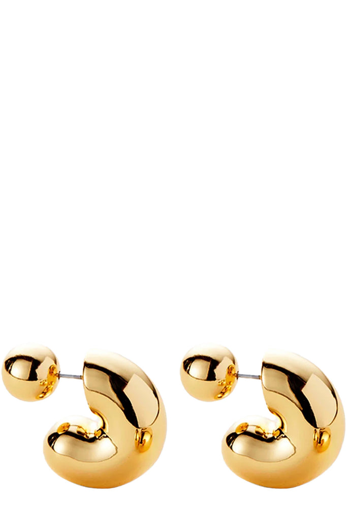 The Tome medium hoop earrings in gold colour from the brand JENNY BIRD