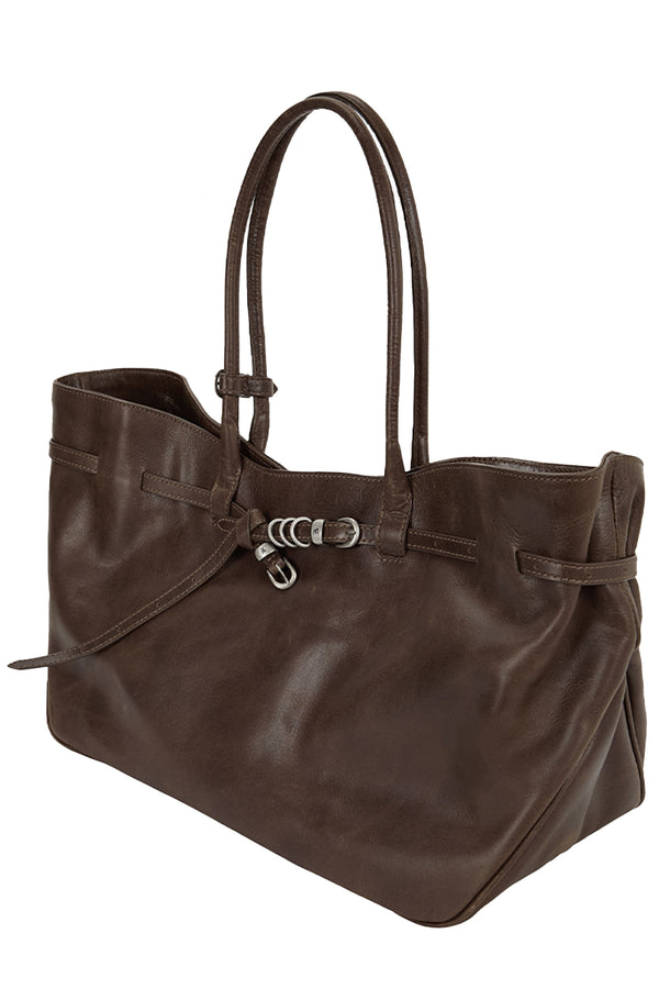 Grandma Used Large Pull-Up Leather Bag