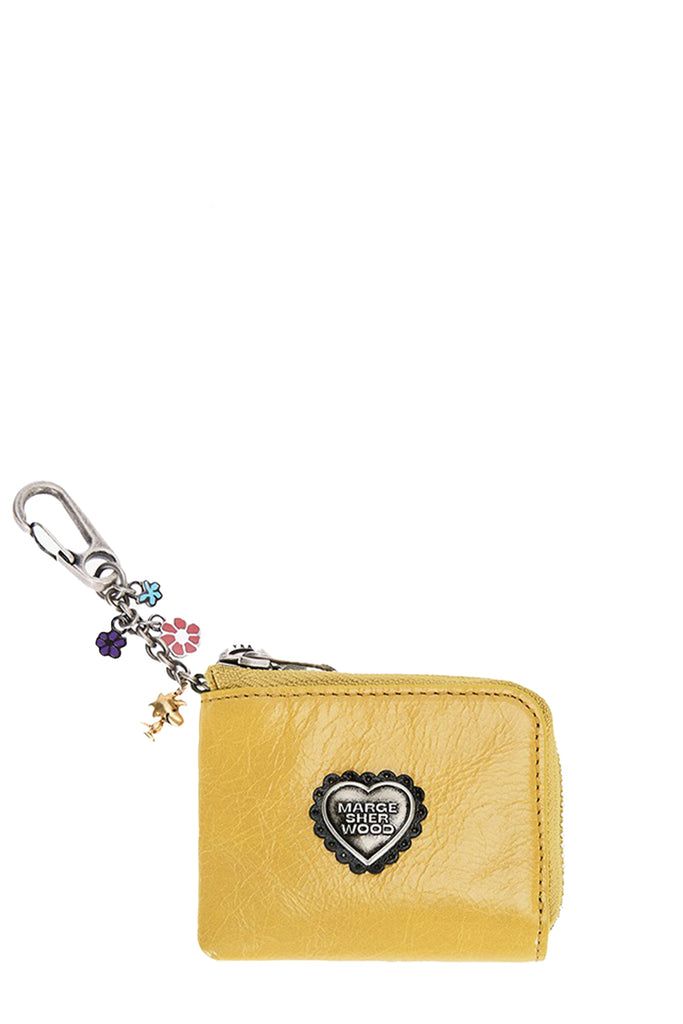 Margesherwood X Peanuts Heart Lace Mini Crinkle Leather Zipper Wallet