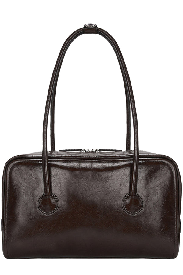 Soft Boston Crinkle Leather Bag