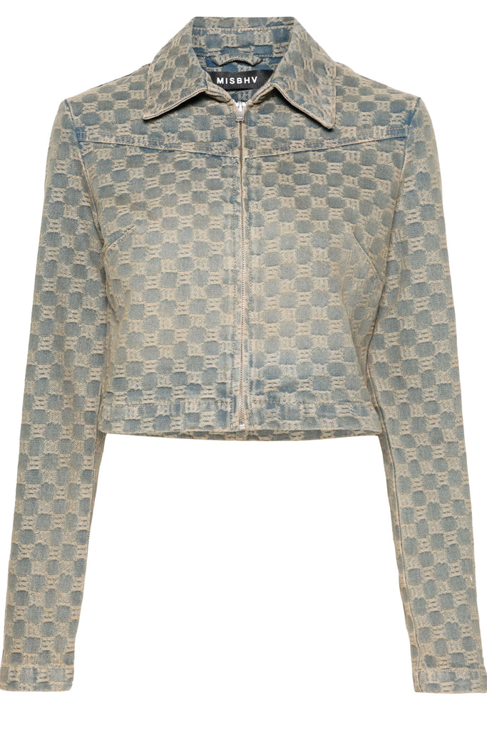Jacquard Denim Monogram Jacket