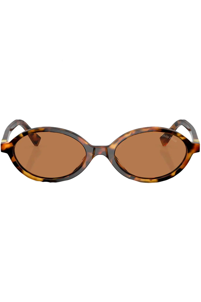 Oval-Frame Regard Logo-Embellished Sunglasses