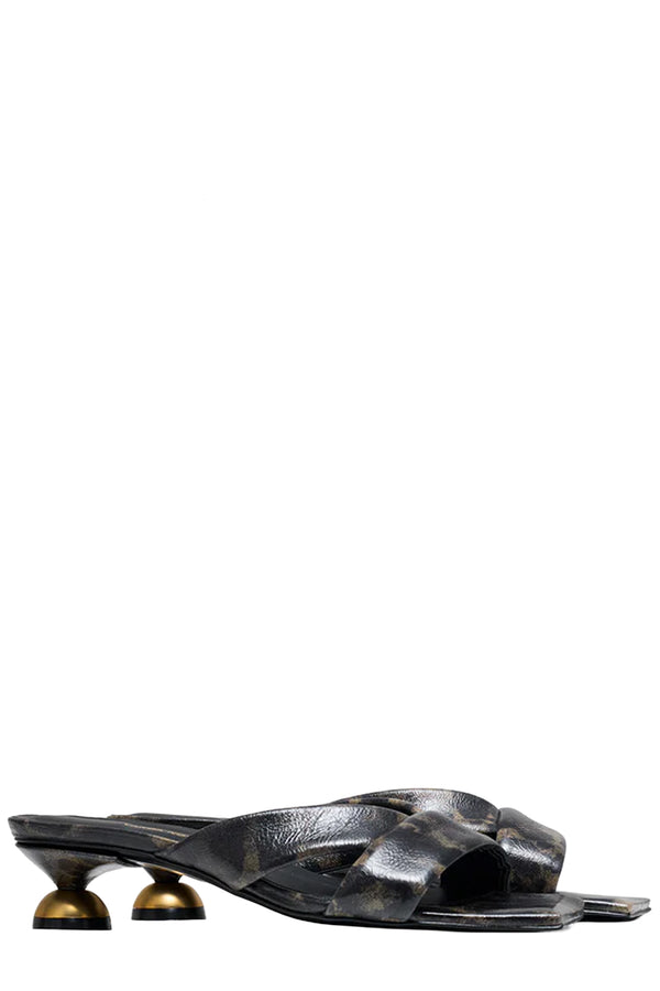 Mona Kitten Heel Mules