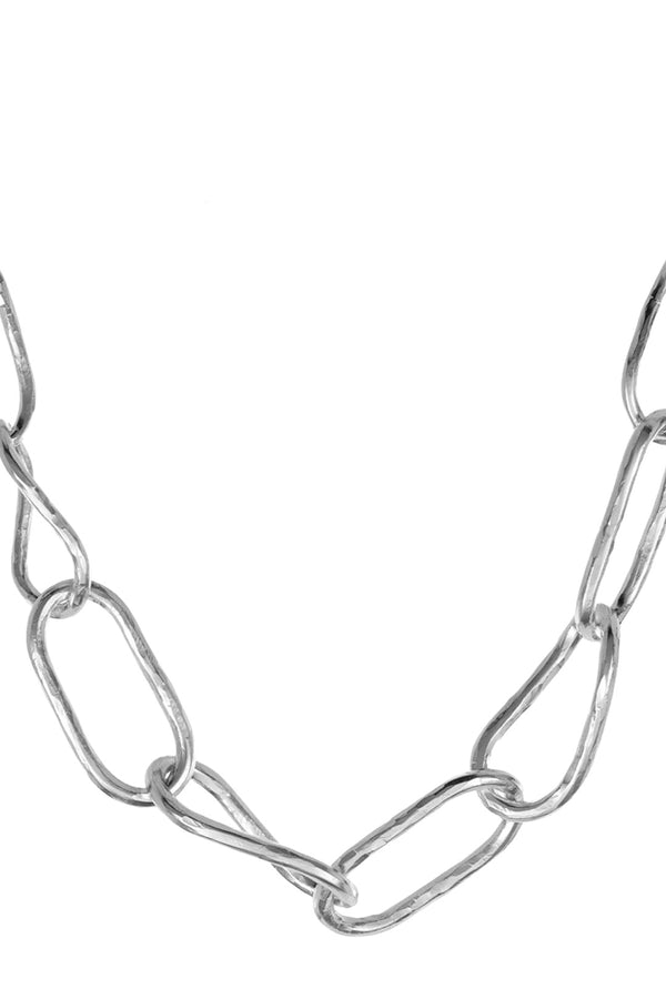 Bold Hammered Chain Necklace