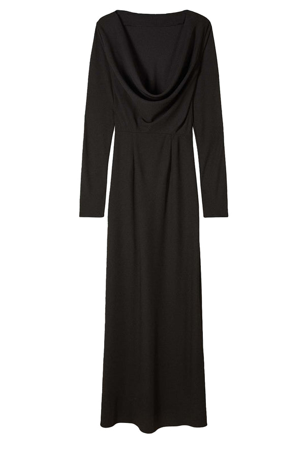 Cowl Back Long Sleeved Dress