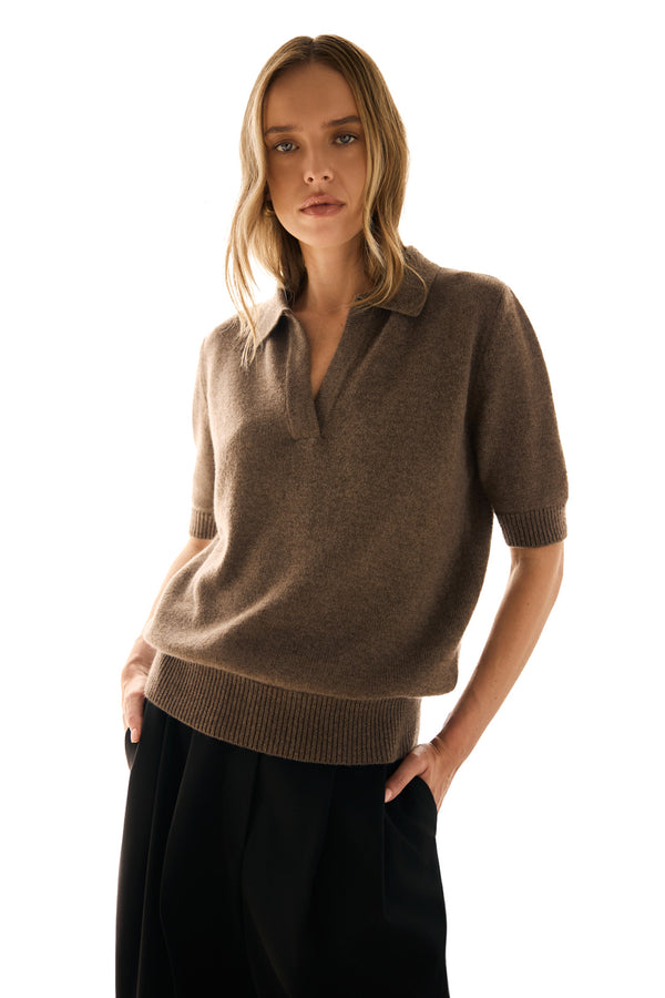 Maru Merino Cashmere Blend Polo Shirt