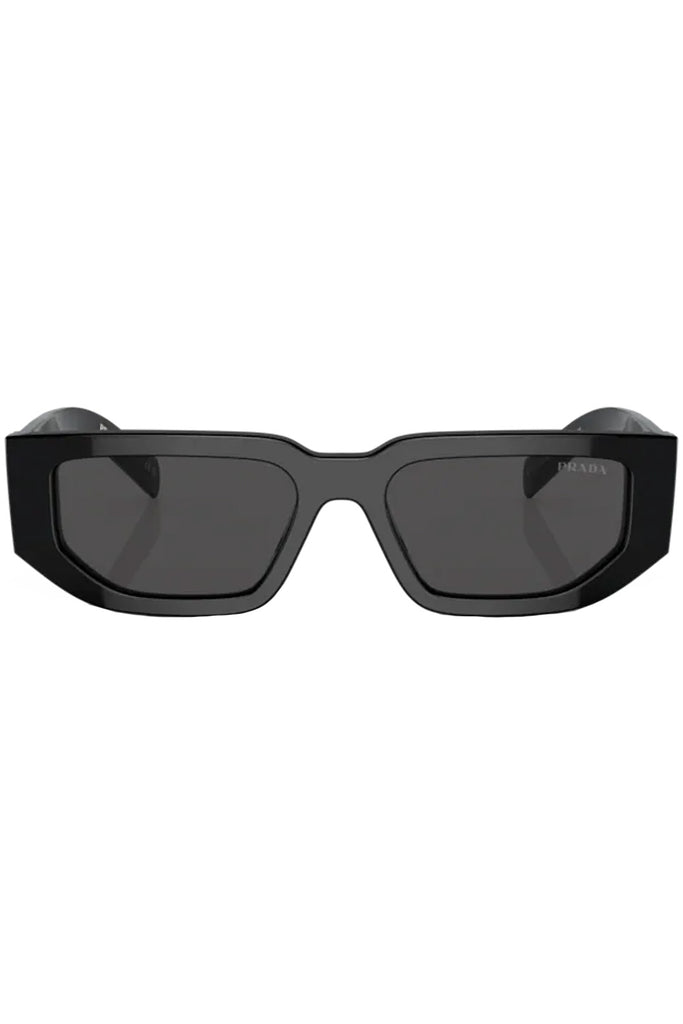 The rectangluar logo-detail bolt-temple sunglasses from the brand PRADA