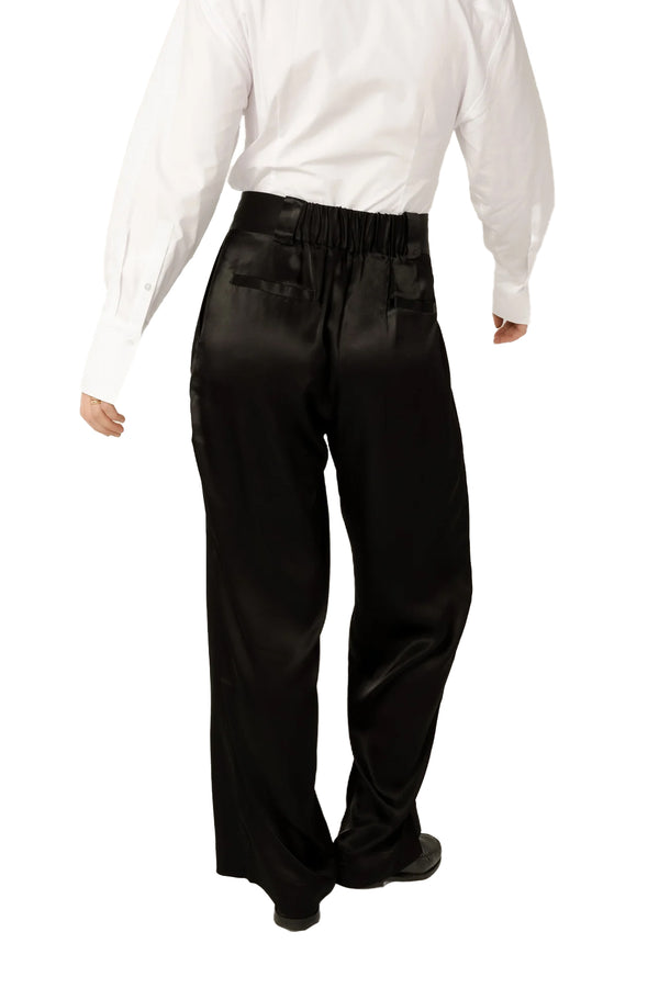 Cedar Straight Leg Satin Trousers