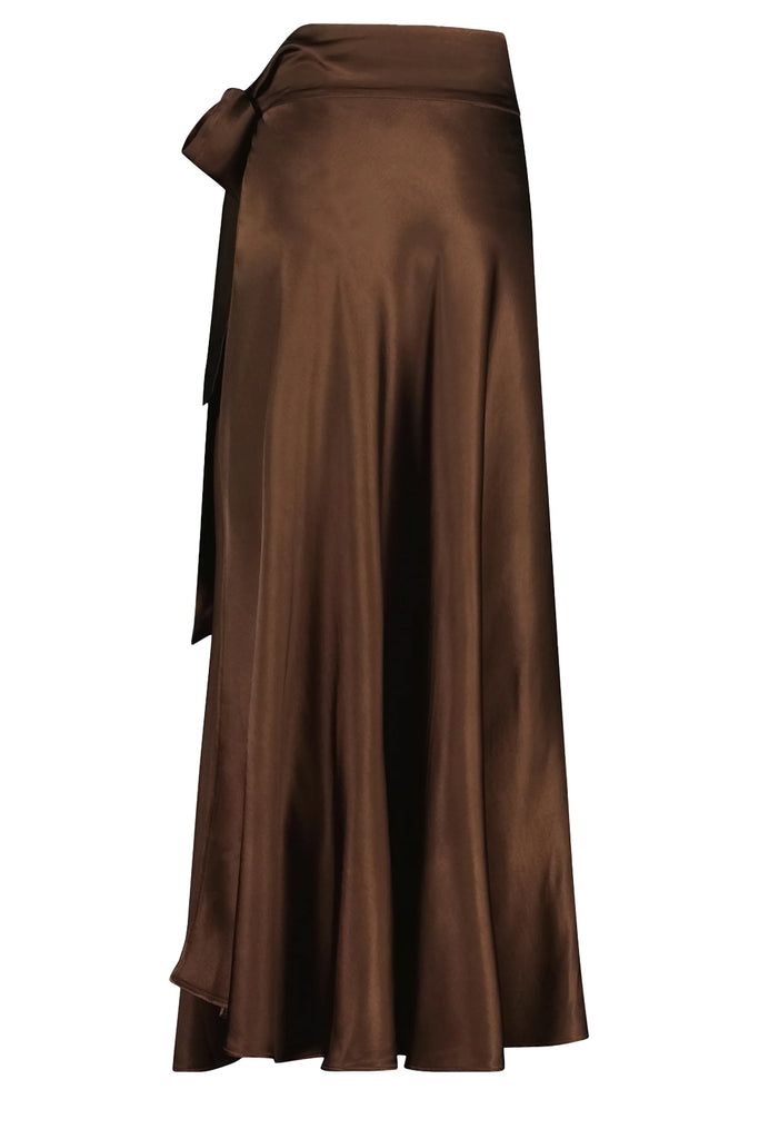 Hazel Satin Wrap Skirt-Dress