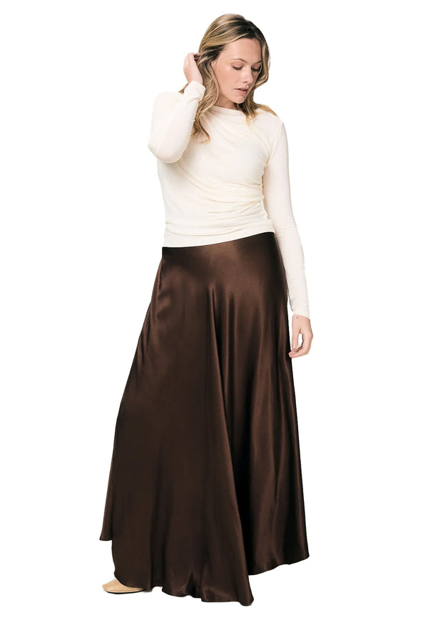 Hazel Satin Wrap Skirt-Dress