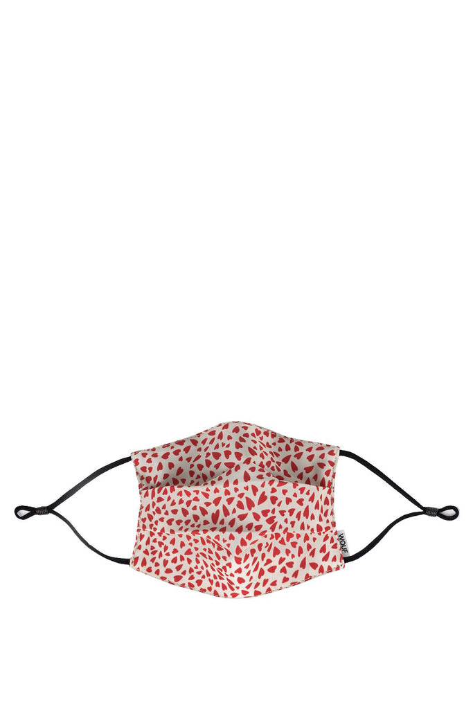 White Hearts Protective Face Mask With Two Filters